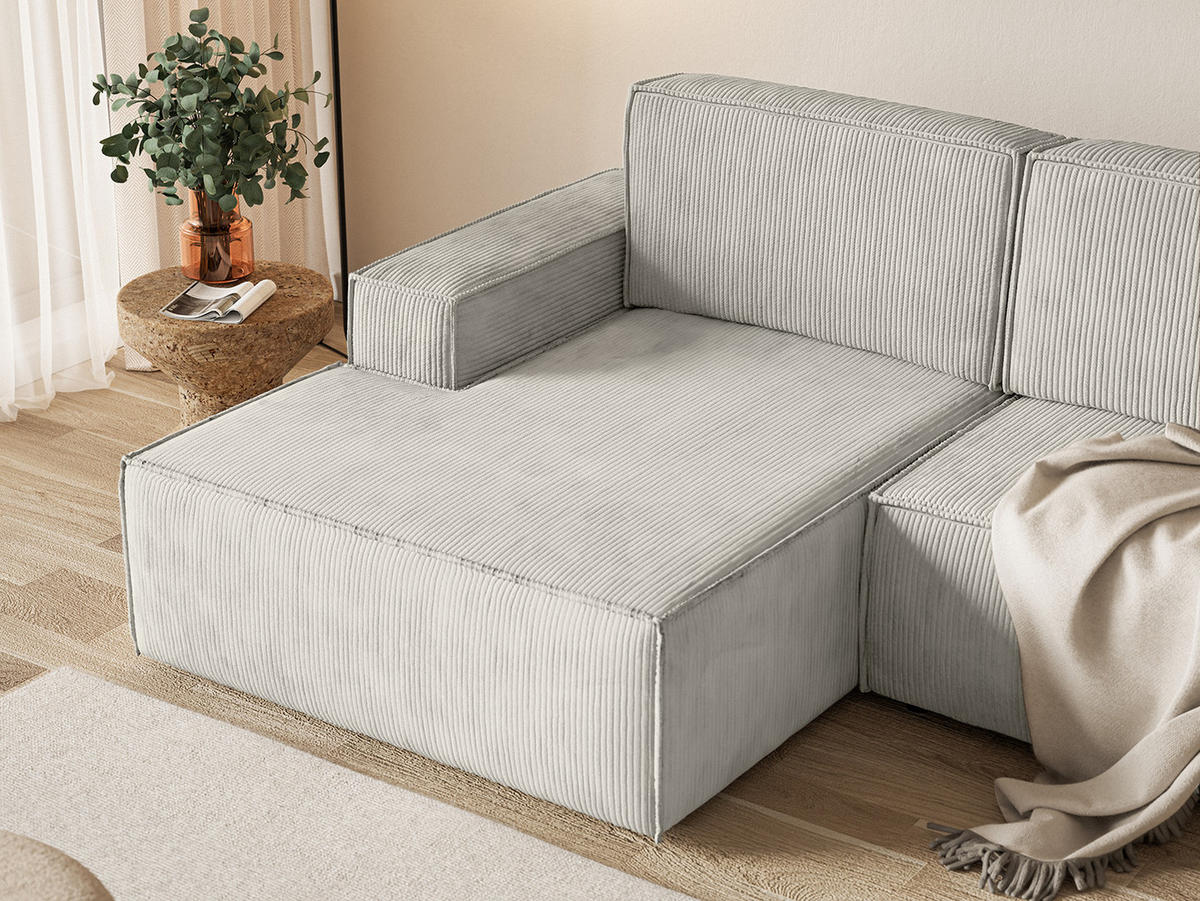 ECKSOFA KOKKO MINI mit Schlaffunktion, Weiß - Weiß, Textil (240/167cm) - Fedve