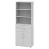 KOMBISCHRANK - mit Schubladen 42/80/215,6 cm in Grau - Grau, Holzwerkstoff (80/215.6/42cm) - bümö