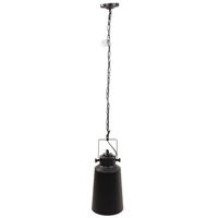 LAMPE aus Metall, schwarz, 20x34cm - Schwarz, Metall (19.5/19.5/34cm) - Wanderlust