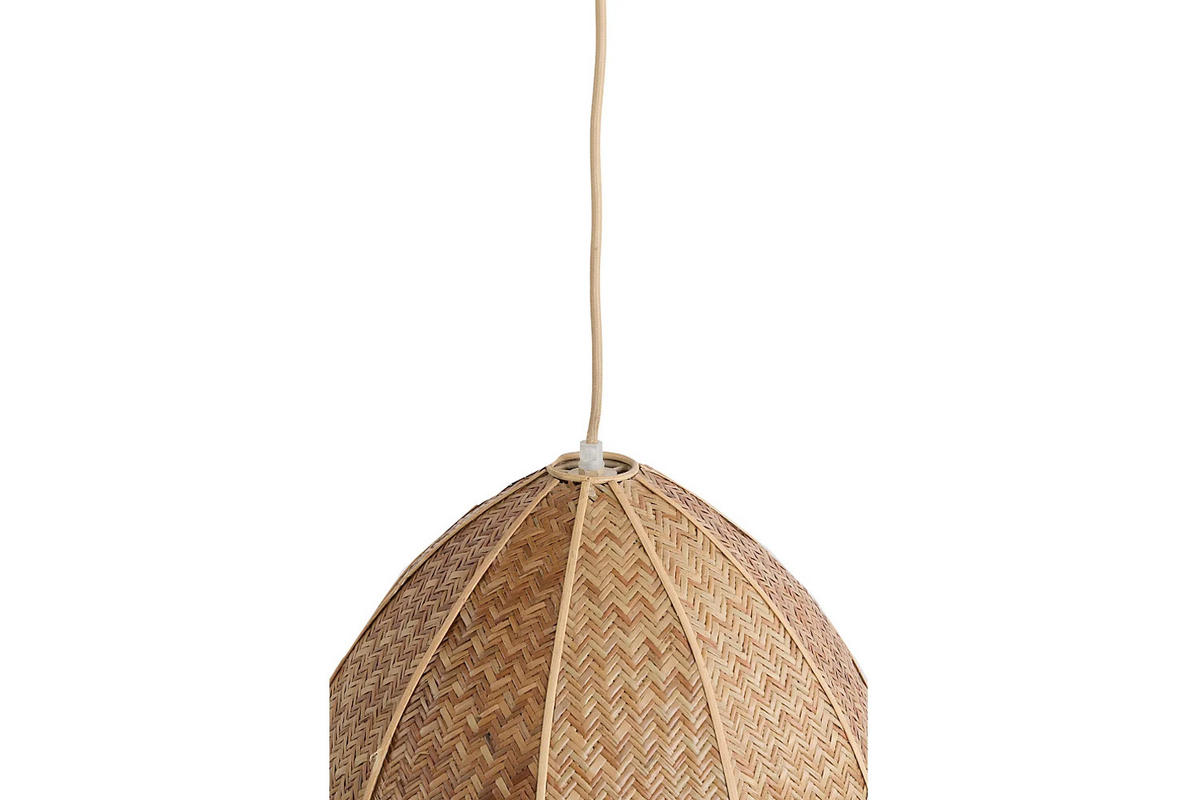 HÄNGELEUCHTE MILATOS Ø38x51 cm, Braun, Holz - Braun, Holz (38/38/51cm) - Light & Living