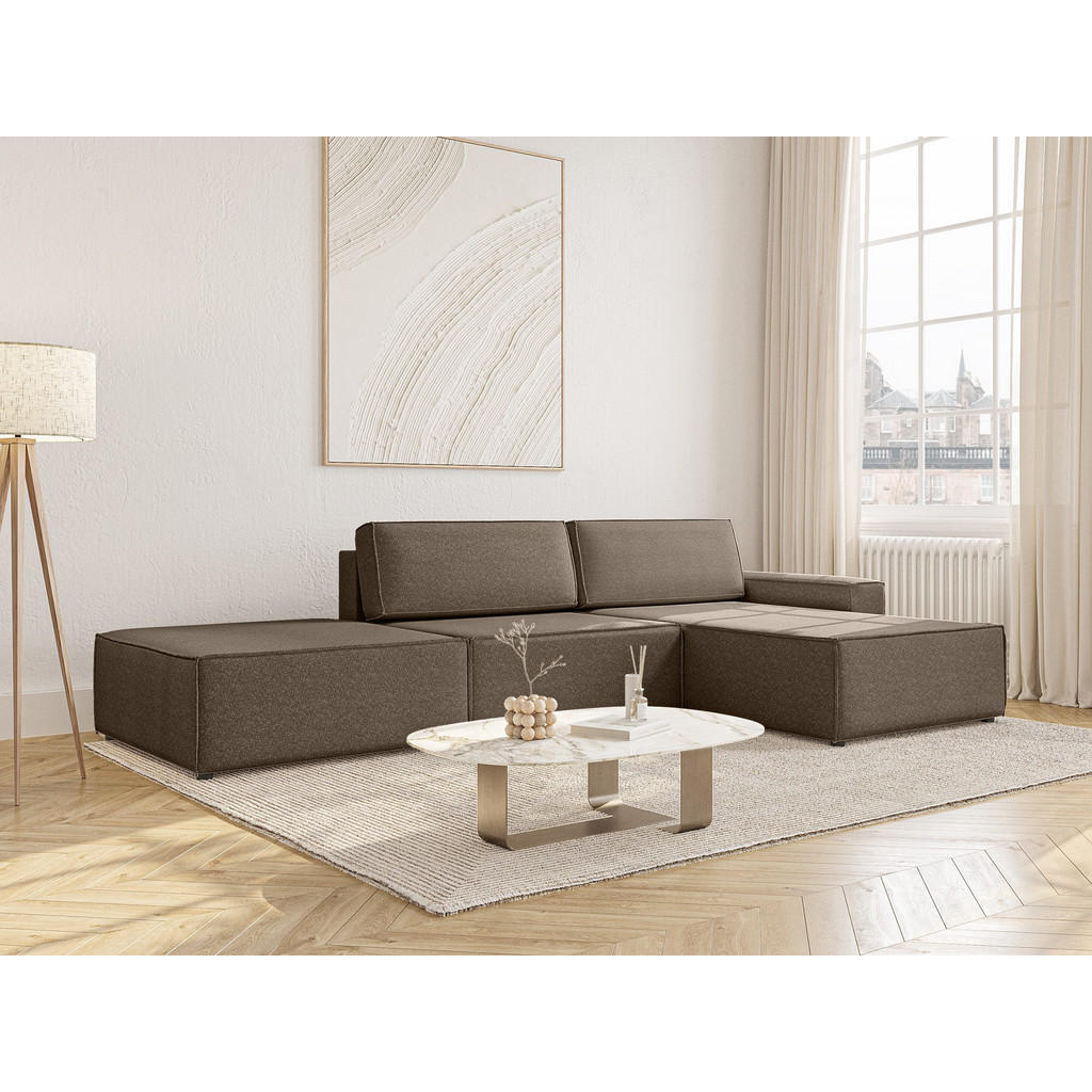 Thumbnail - Fedve Ecksofa, Braun, Textil, L-Form,L-Form, 323x185 cm, Wohnzimmer, Sofas & Couches, Wohnlandschaften, Ecksofas