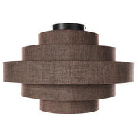 DECKENLAMPE Braun Erebato - Braun, Textil (40/40/22cm) - Beliani