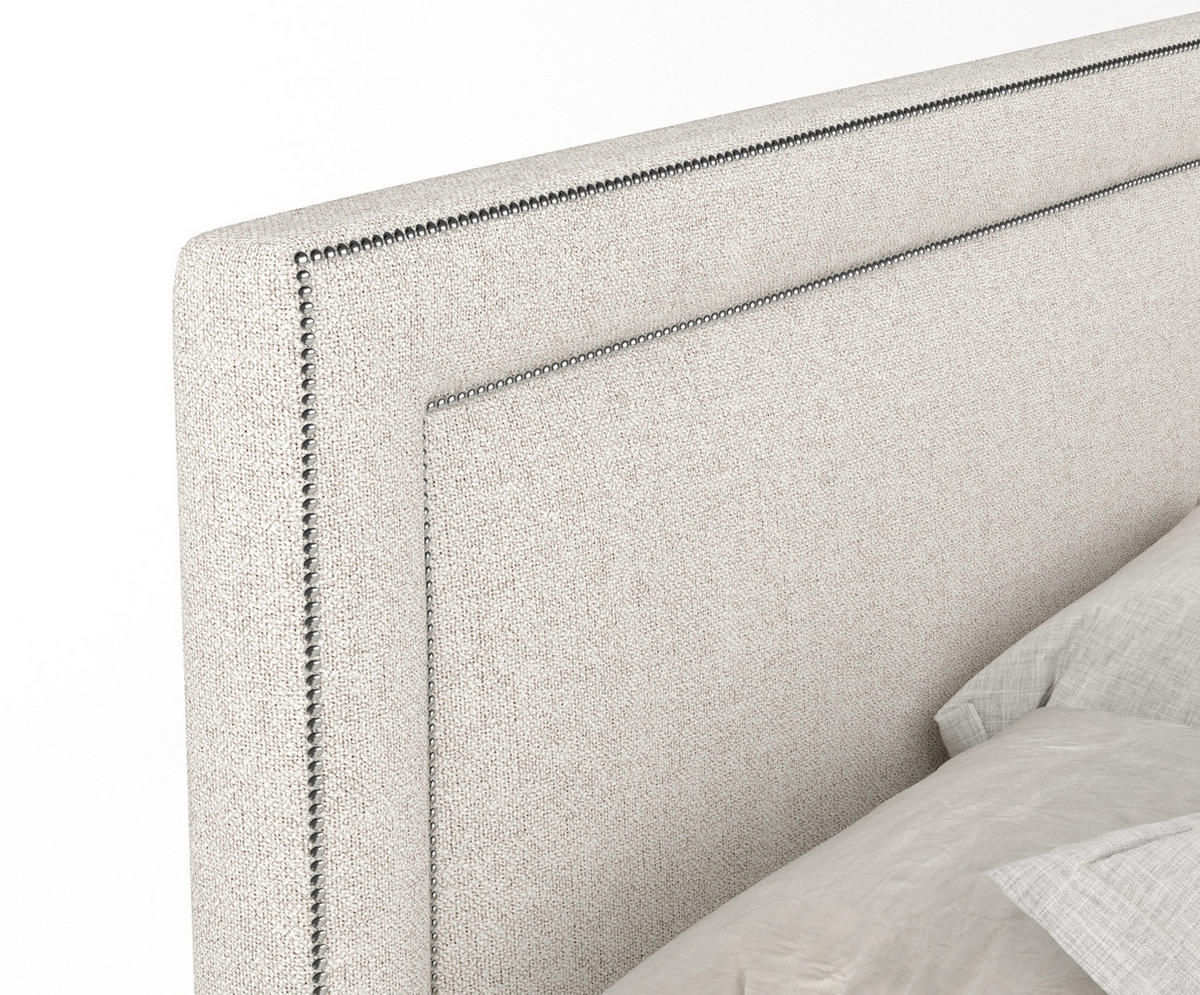 BOXSPRINGBETT Luxora Beige 180/200 cm - Beige/Schwarz, Holz/Holzwerkstoff (180/200cm) - Maison de Reve