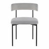 POLSTERSTUHL Loanny Samt Grau - Schwarz/Grau, Textil/Metall (54/53/78cm) - Selsey