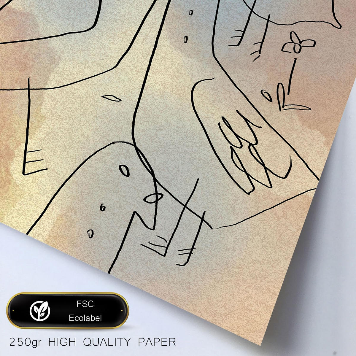 POSTER Set Mit 6 Flügel Der Liebe 2 In Tiere Zusammenfassungen A3 & A4 Rahmenlos - Klar, Papier (29/3cm) - Nacnic