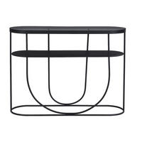 KONSOLENTISCH - 100.5 cm x 32 cm - glas - transparent, schwarz Pretoria - Transparent/Schwarz, Glas/Metall (32/100.5/75cm) - Vente-Unique