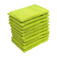 WASCHLAPPEN 16x21 cm aus 100% Baumwolle 500g/m2, 10er Set Waschhandschuhe Grün - Grün, Textil (16/21cm) - Carpe Sonno