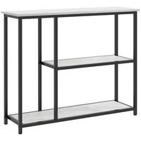 KONSOLENTISCH 2 Regale, 100L x 30B x 80H cm - Weiß, Holzwerkstoff/Metall (100/30/80cm) - HOMCOM
