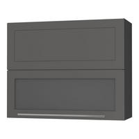 KÜCHENHÄNGESCHRANK Kvantum W8BS/90 Graphit Matt / Schwarz Matt 90 / 32,5 / 72cm - Schwarz/Graphitfarben, Holz/Holzwerkstoff (90/72/32.5cm) - Feldmann-Wohnen