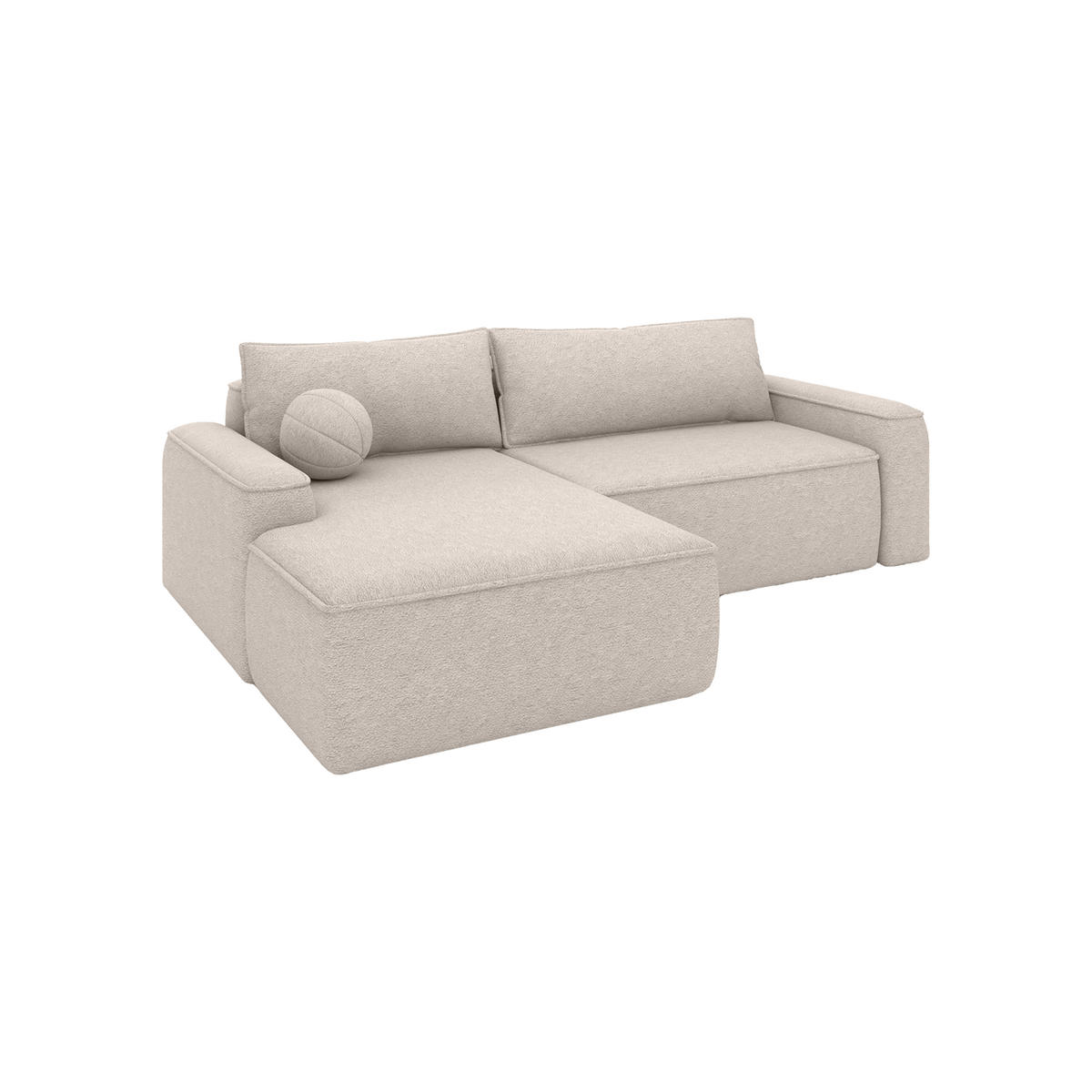 ECKSOFA OTATTI mit Schlaffunktion, Beige - Beige, Textil (245/160cm) - Fedve