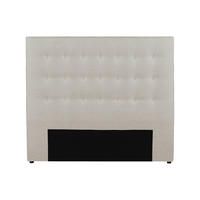 POLSTER-BETTKOPFTEIL - 160 cm - Stoff - Beige - FRANCESCO - Beige, Textil (164.5/125/9.5cm) - Vente-Unique