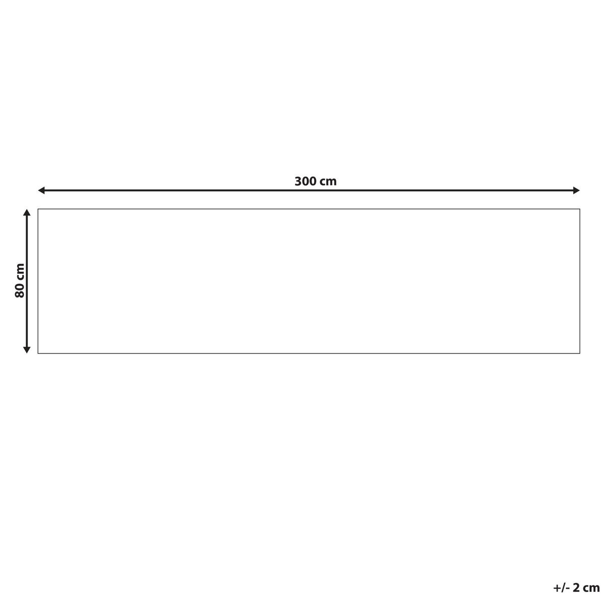 TEPPICHLÄUFER Kottar 300/80 cm - Grau, Kunststoff (80/300cm) - Beliani