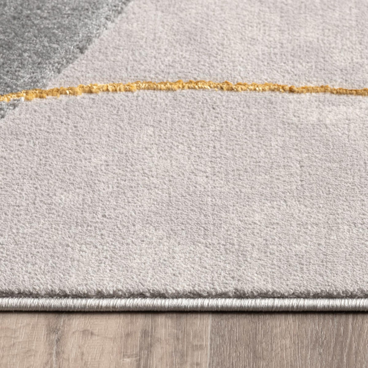 TEPPICH Kurzflor Abstrakt Wohnzimmer schmutzabweisend Grau Rechteckig 200x290 - Grau, Textil (200/290cm) - KADIMA DESIGN