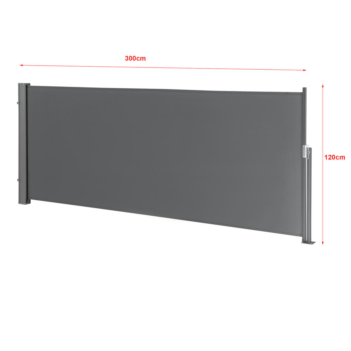 SEITENMARKISE Mulhacén - Dunkelgrau, Textil (300/120cm) - pro.tec