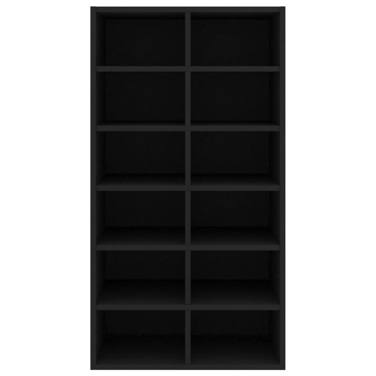 SCHUHREGAL Schwarz 54/34/100,5 Cm Holzwerkstoff - Schwarz, Holz (34/100.5/54cm) - vidaXL