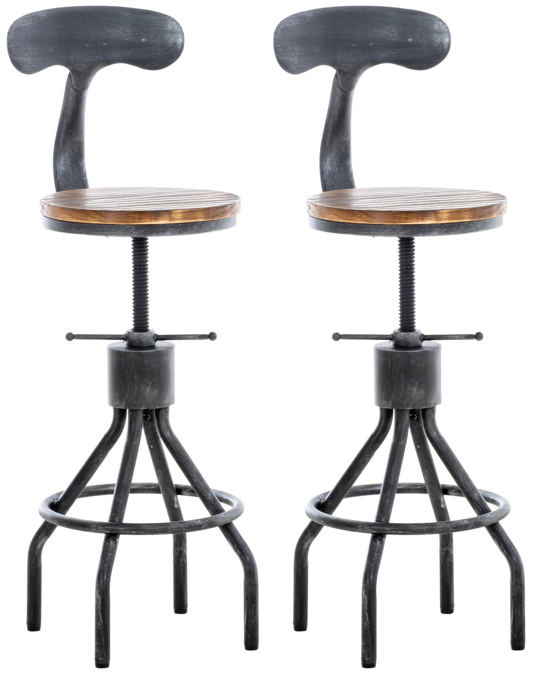 TPFLiving Barhocker Grau 41x116x41 cm