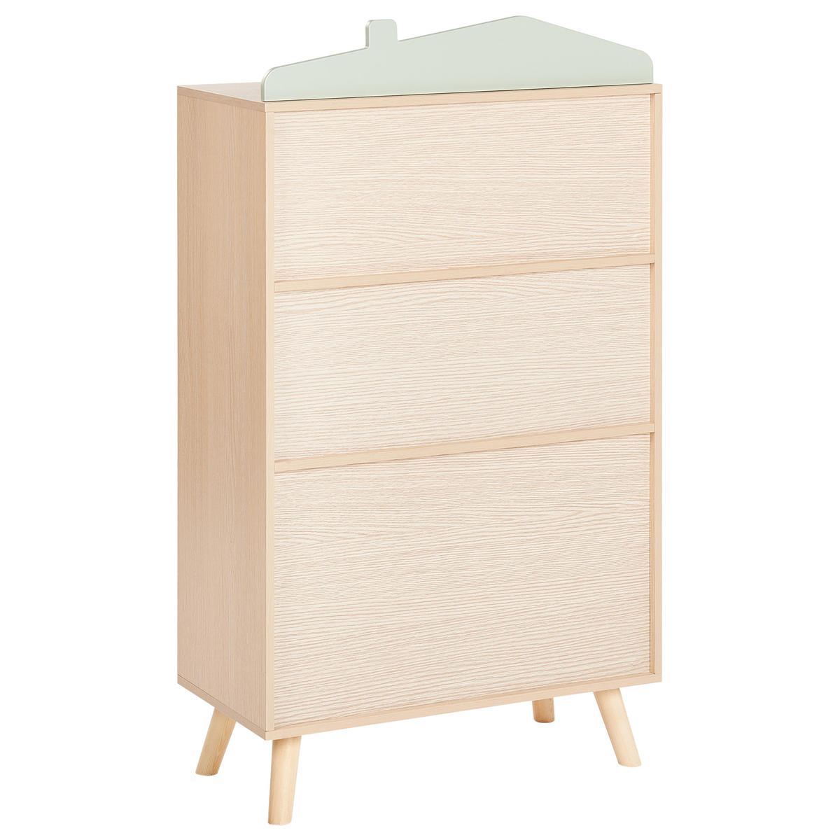 RAFT cu 2 niveluri 105 cm verde deschis Lackey - maro/verde, compozit lemnos (60/105/30cm) - Beliani
