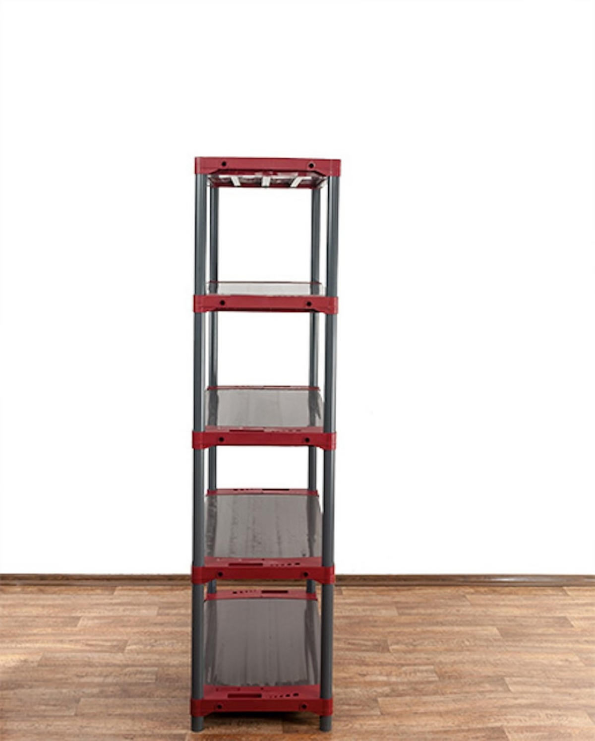 KUNSTSTOFFREGAL BIG GREY BEAR Tall 180x100x46cm Fachlast 160kg Grau-Rot - Rot, Kunststoff (100/180/46cm) - PROREGAL