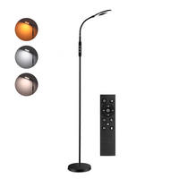 LED-STEHLEUCHTE Dimmbar 1800–6000K 360° Drehbar Nachtlicht Memory Funktion - Schwarz, Kunststoff/Metall (1/1/1cm) - Kaket