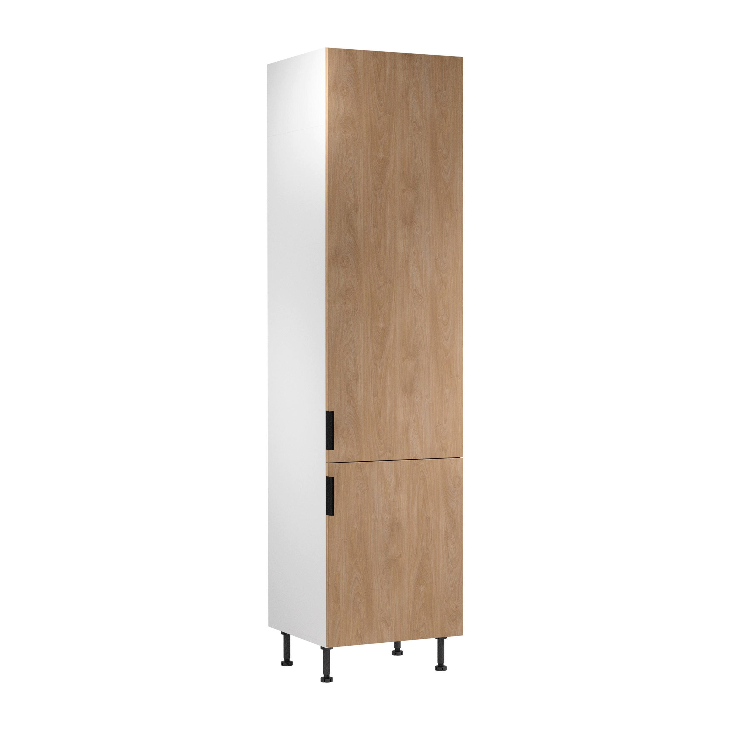 HOCHSCHRANK D60T P/L AX – Sorento Weiß Sonoma Eiche – Weiß / Sonoma Eiche - Weiß/Sonoma Eiche, Holzwerkstoff (60/247/58cm) - ROYAL24_MARKT