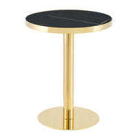 BEISTELLTISCH Schwarz/Gold, 59,5/59,5/73,5 cm - Schwarz, Holzwerkstoff (59.5/59.5/73.5cm) - PANGIVO