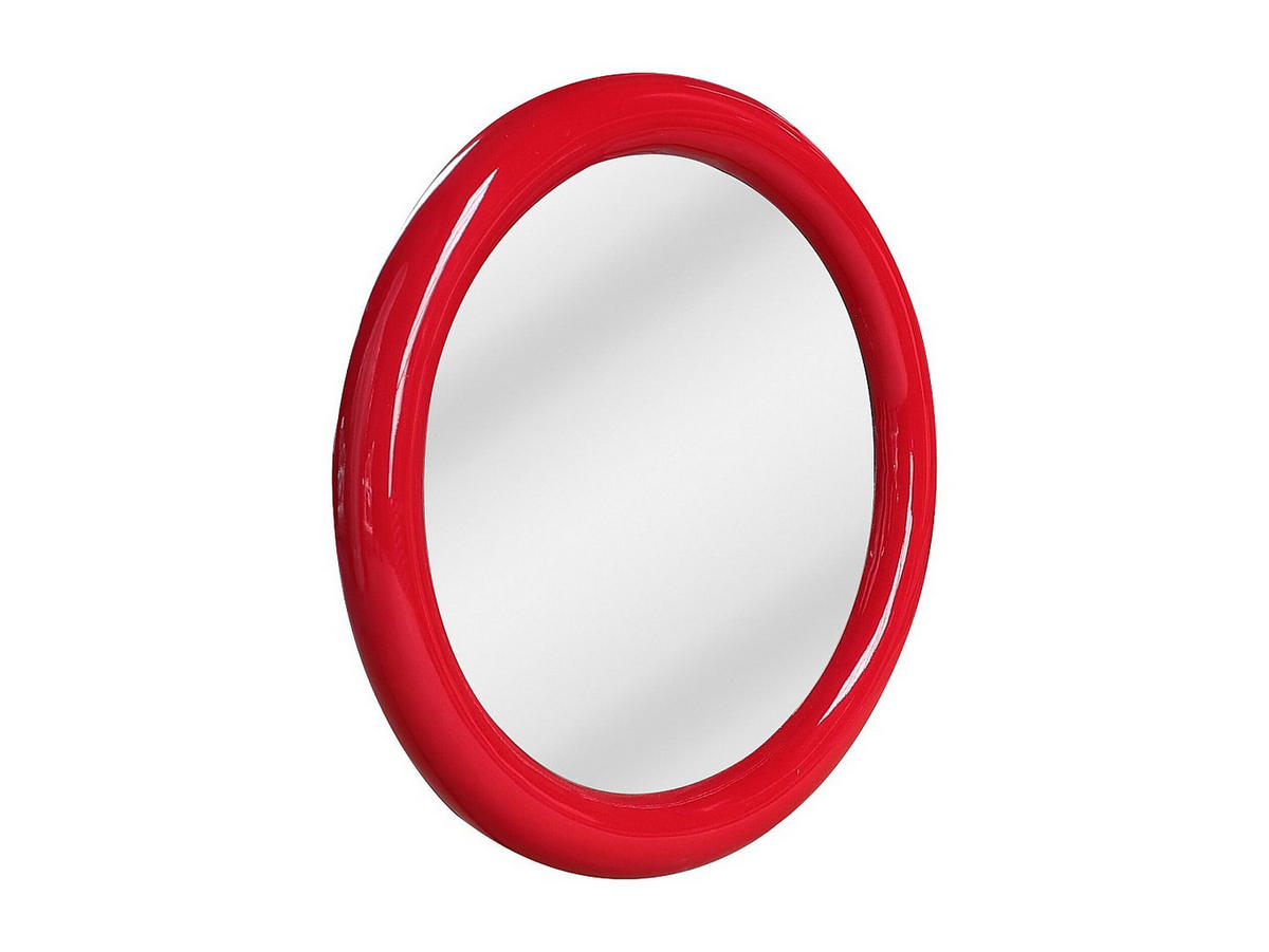 WANDSPIEGEL - 60 cmcm x 4 cmcm - Holz, Platte - Rot - MAELO - Rot, Holz (60/60/4cm) - Vente-Unique