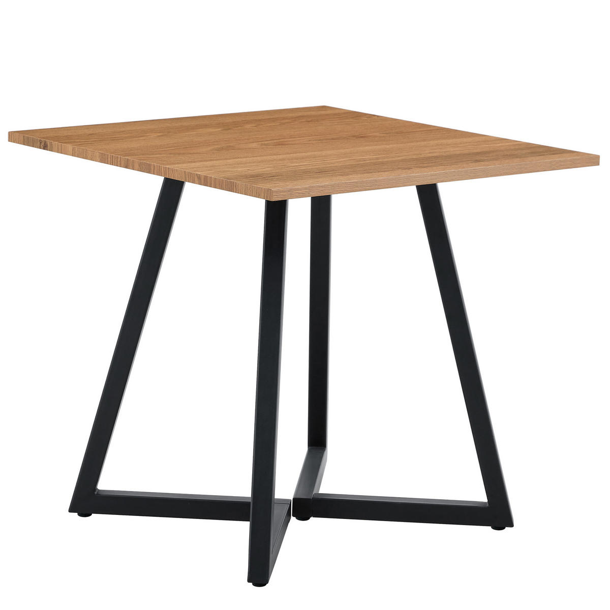 ESSTISCH aus Holz und Metall 80x80x75 cm Schwarz/Braun für 4 Personen, vielseitig und platzsparend - Schwarz, Holzwerkstoff (80/80/75cm) - Modfu