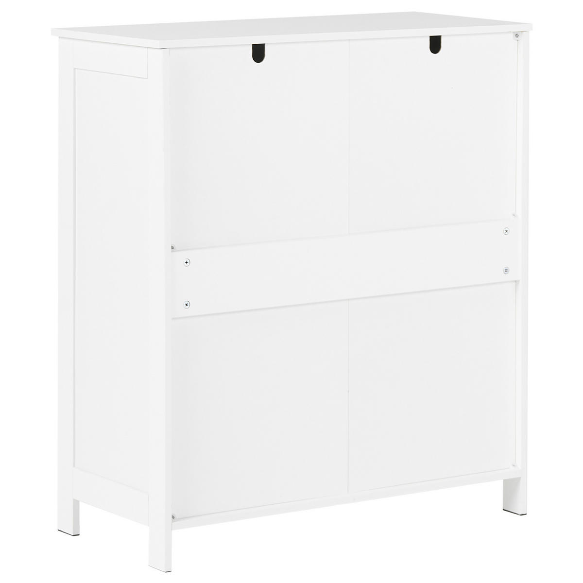 SCHUHSCHRANK Weiß Valcourt - Weiß, Holzwerkstoff (70/80/35cm) - Beliani