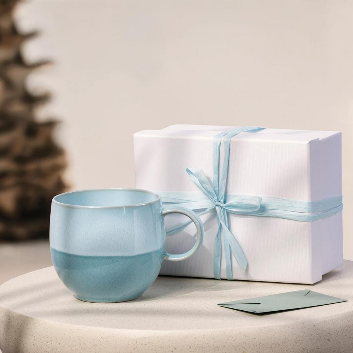 HENKELBECHER Perlemor Aqua blau 290 ml 6er Set - Blau, Keramik (0.29L) - like.Villeroy & Boch