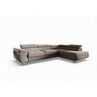 ECKSOFA Declan Mit Schlaffunktion - Beige, Holzwerkstoff/Textil (277/203cm) - Fun Möbel