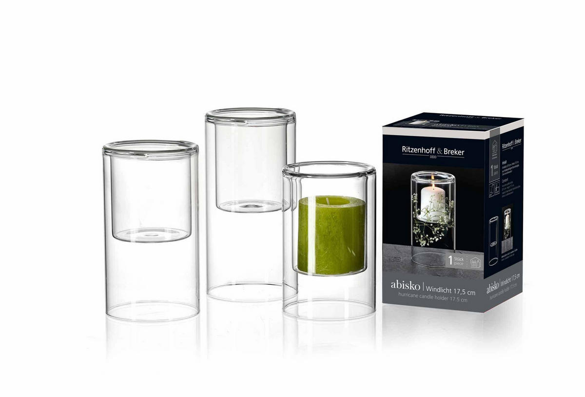 WINDLICHT Abisko transparent 15,5 cm - Transparent, Glas (10.5/15.5/10.5cm) - Ritzenhoff Breker