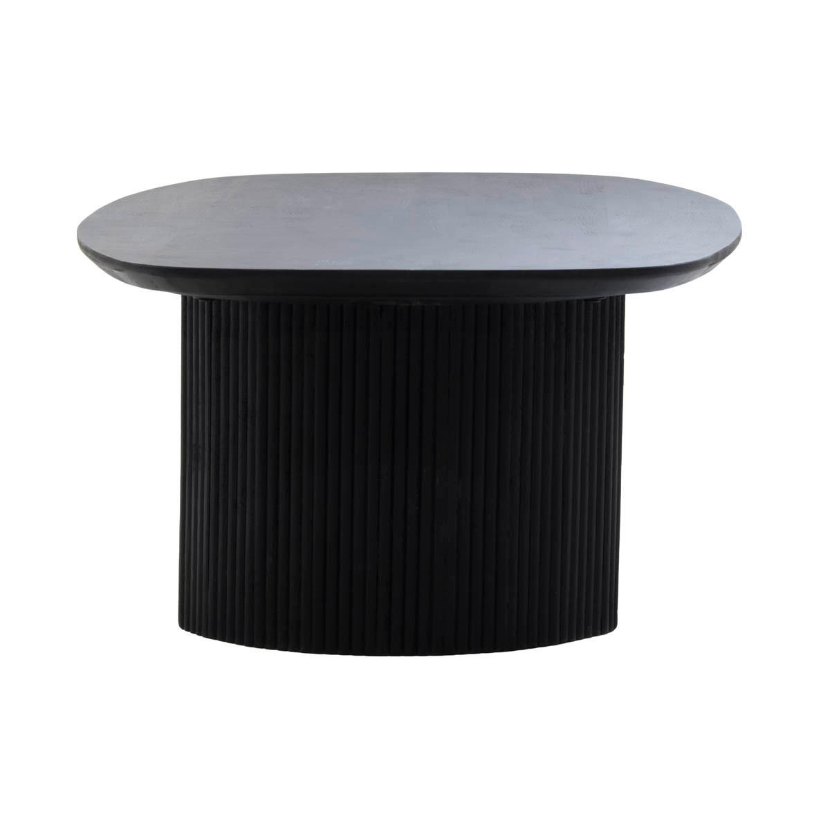 COUCHTISCH Oval Schwarz Holz 130x70x38cm - Schwarz, Holz (130/70/38cm) - Giga Meubel