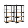 STANDREGAL 2ER-SET - Schwarz, Metall (100/200/50cm) - Hansiro