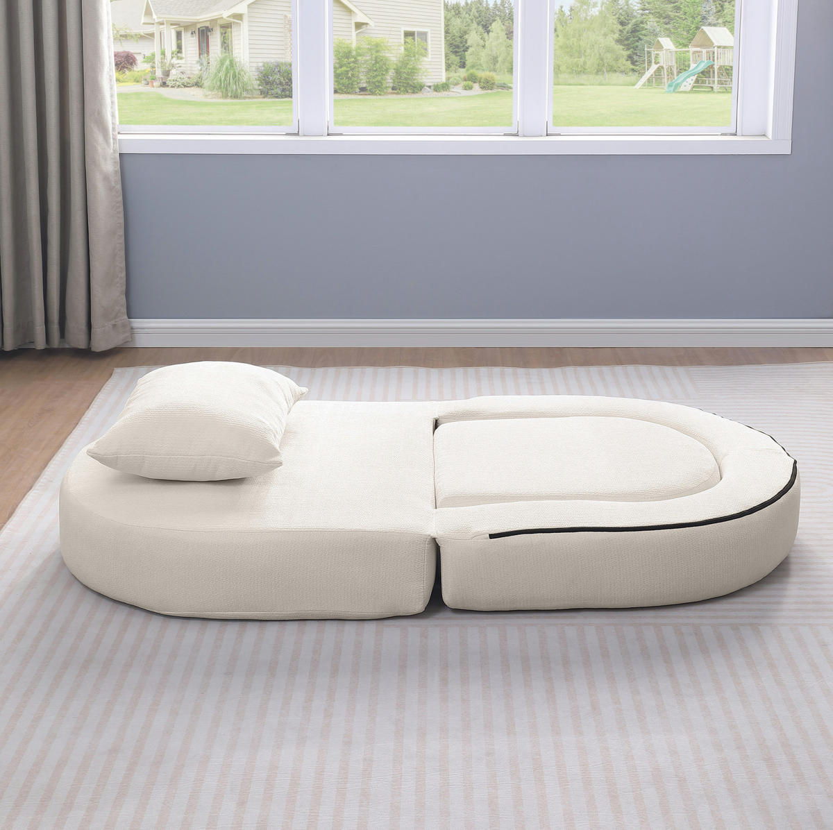 SOFA-SET modular 1-tlg. Beige Chenille - Beige, Kunststoff (90/21/101cm) - Meubliv