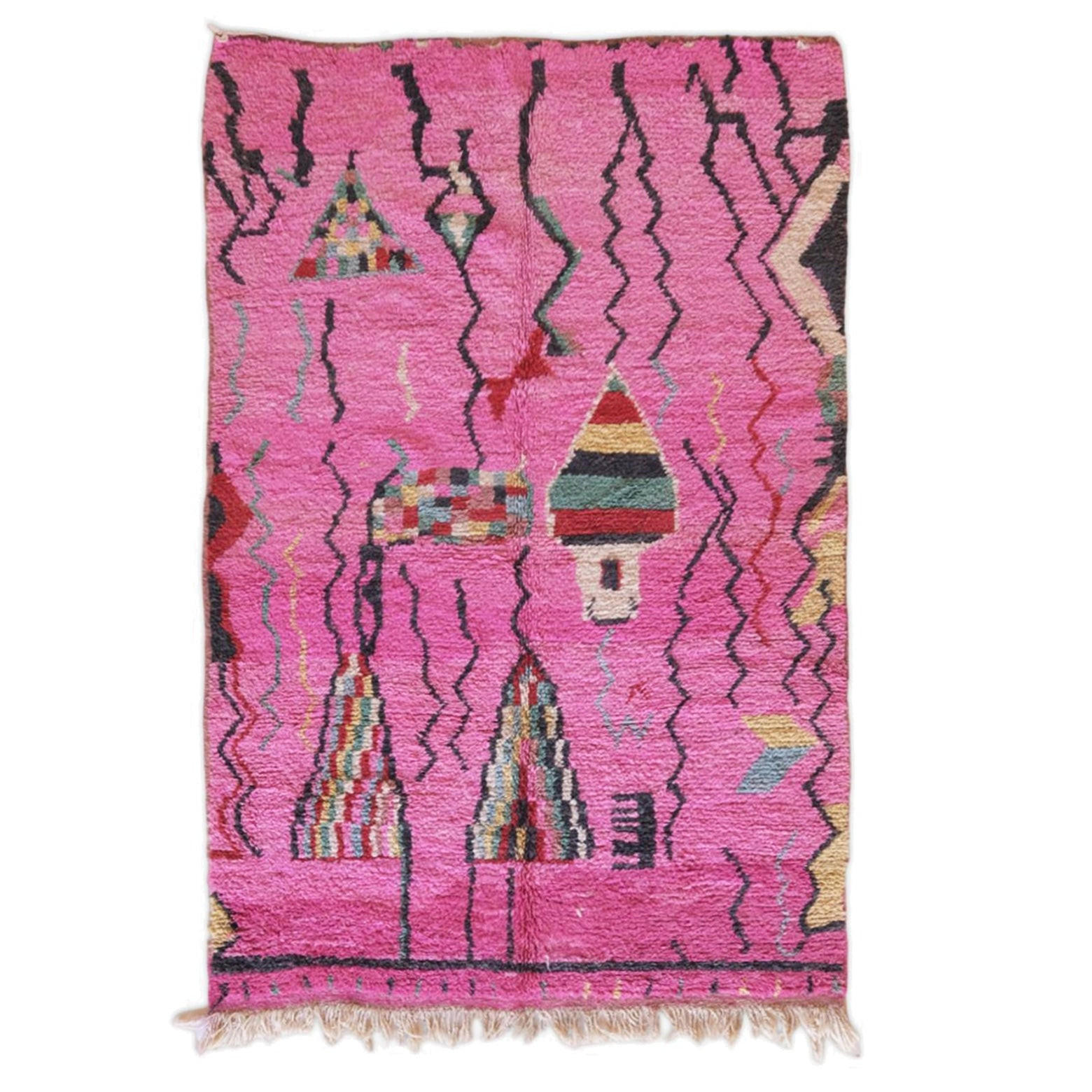 BERBERTEPPICH aus reiner Wolle 171x 261 cm - Pink, Naturmaterialien (171/261cm) - AFK Living