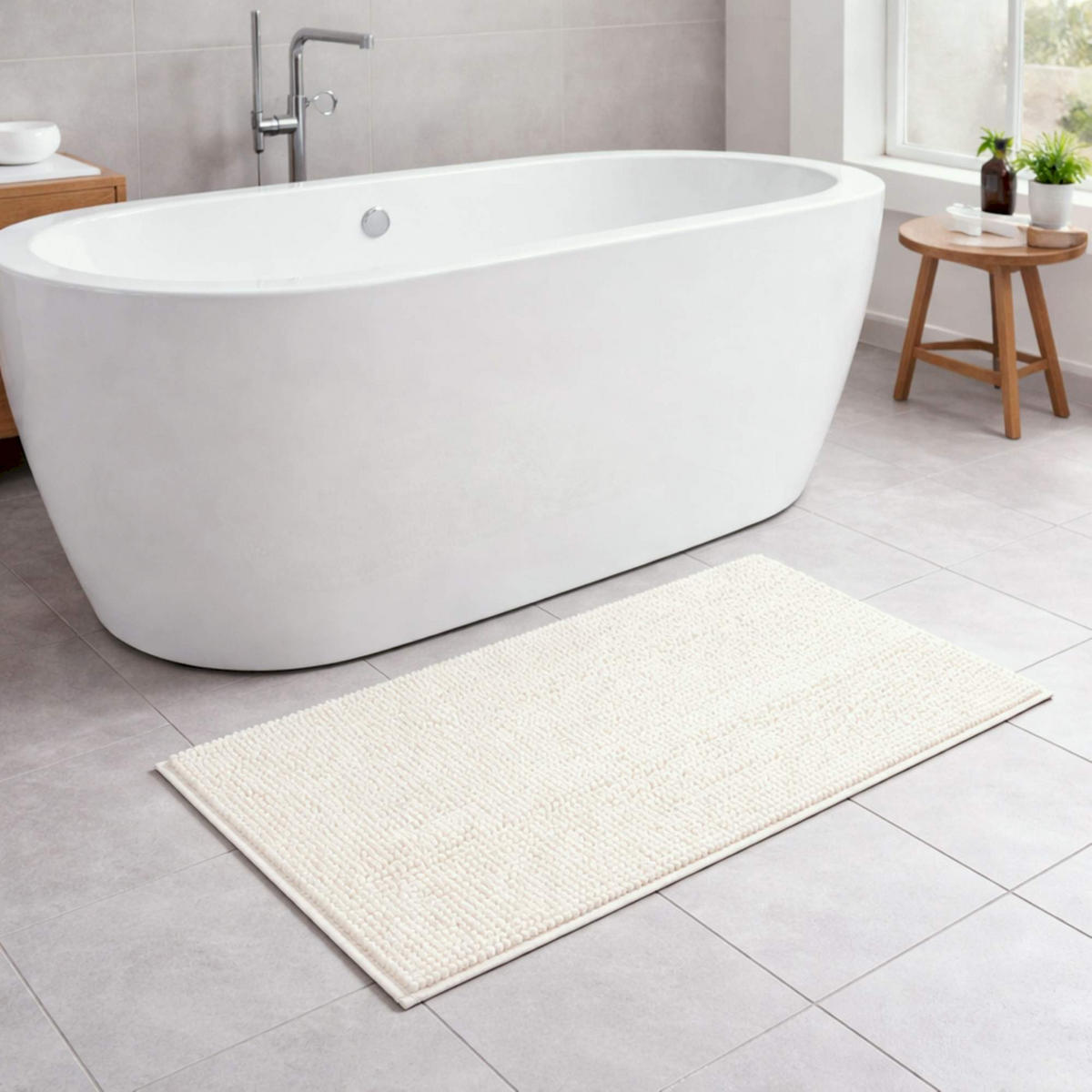 BADEMATTE PARIS - Creme, Textil (70/120cm) - WohnDirect
