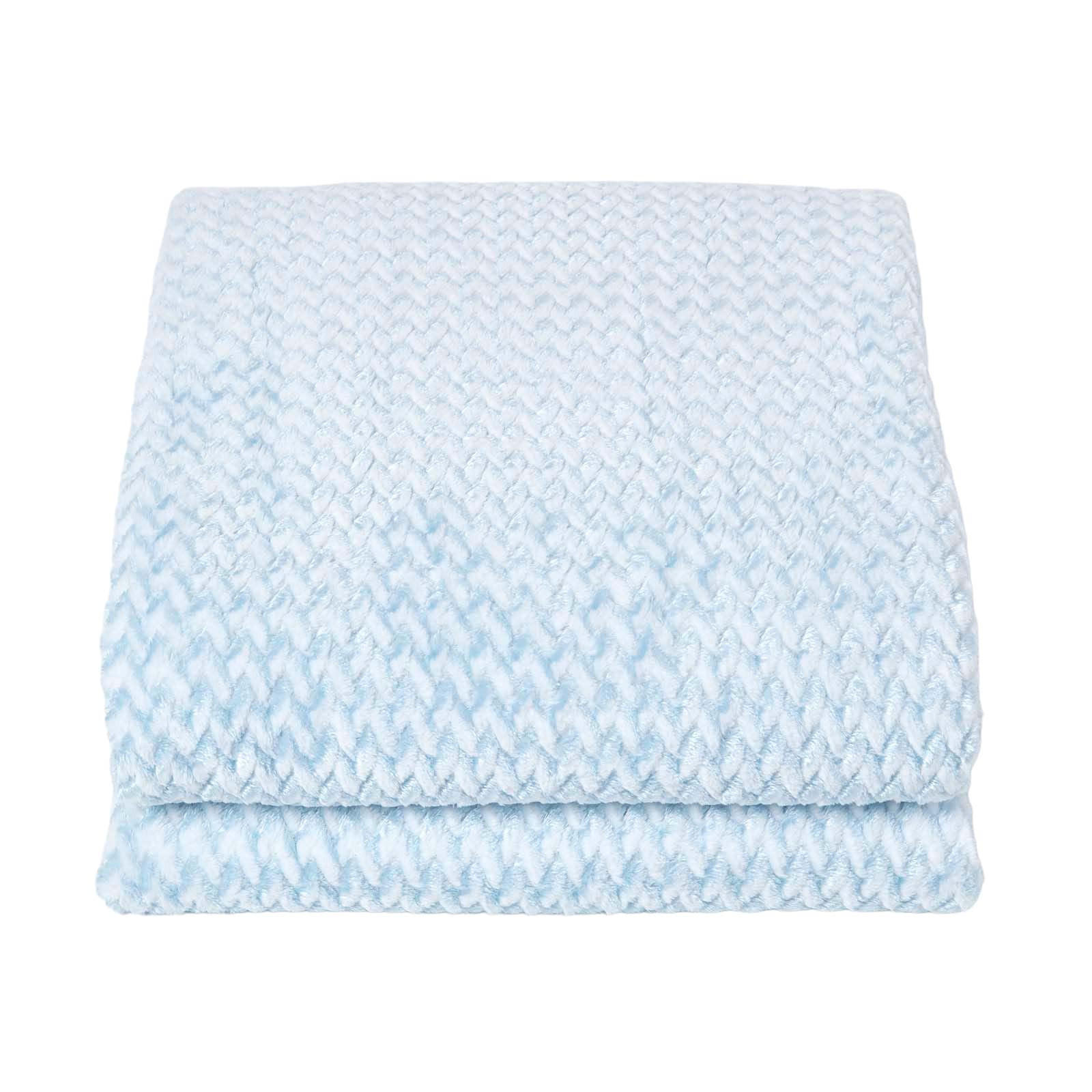 SAMT-WOHNDECKE Mora 130/160 cm, Jacquard - Hellblau, Textil (130/160cm) - Homescapes