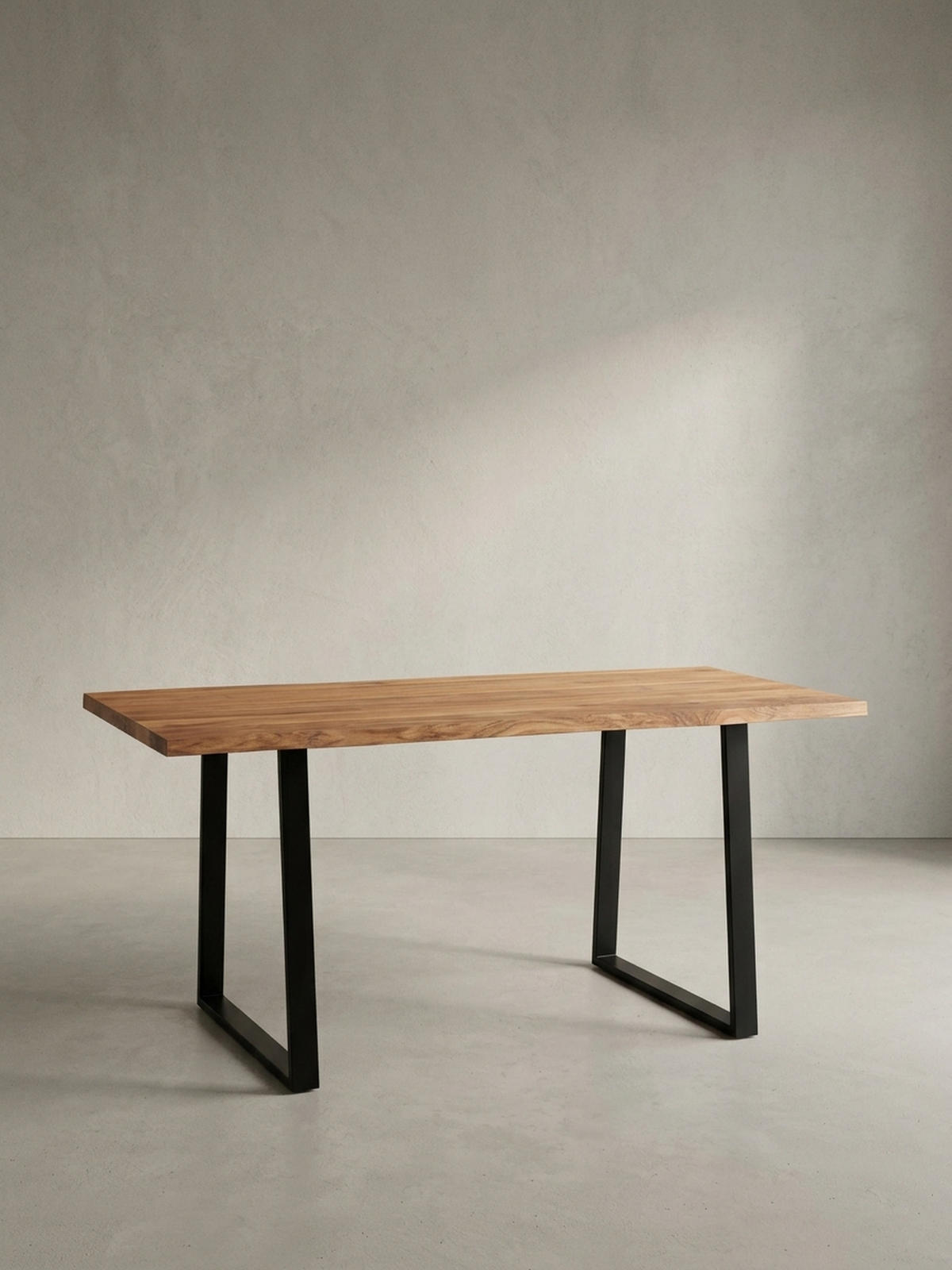 SCHREIBTISCH Massivholz Baumkante Handgefertigt Akazie TARN, Goldbraun-Schwarz 140x80x76 cm - Schwarz/Braun, Holz/Metall (80/140/76cm) - KADIMA DESIGN