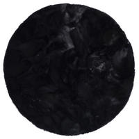 FELLTEPPICH LUXUS SUPER SOFT PLUSH RUND - Schwarz, Textil (160/160cm) - Pergamon
