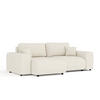 ECKSOFA Zanzibar Creme Plüschstoff - Creme/Schwarz, Holz/Holzwerkstoff (237/144cm) - Maison de Reve