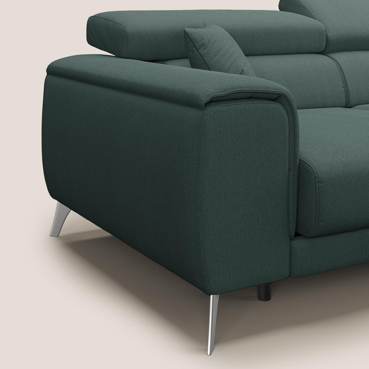 ECKSOFA LINKS Fusion - Grün, Textil (260/102cm) - Divani.store