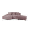 ECKSOFA Megan Xs In Poso - Altrosa, Holzwerkstoff/Textil (304/165cm) - Fun Möbel