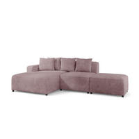 ECKSOFA Megan Xs In Poso - Altrosa, Holzwerkstoff/Textil (304/165cm) - Fun Möbel