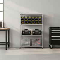 SCHRAUBREGAL PANDA MID | HxBxT 150x80x40cm | 4 Fachböden | Fachlast 100kg | Verzinkt - Silberfarben, Metall (80/150/40cm) - PROREGAL
