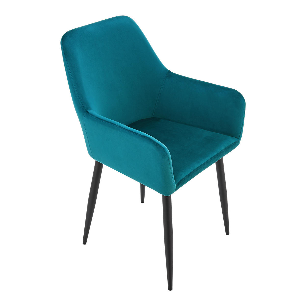 ESSZIMMERSTUHL Hollola im 2er-Set - Türkis, Metall (57/86/56cm) - [en.casa]