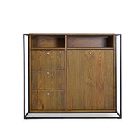 KOMMODE aus Massivholz und Metall für das Wohnzimmer - Eichefarben, Holz (120/100/40cm) - Rawood Furniture