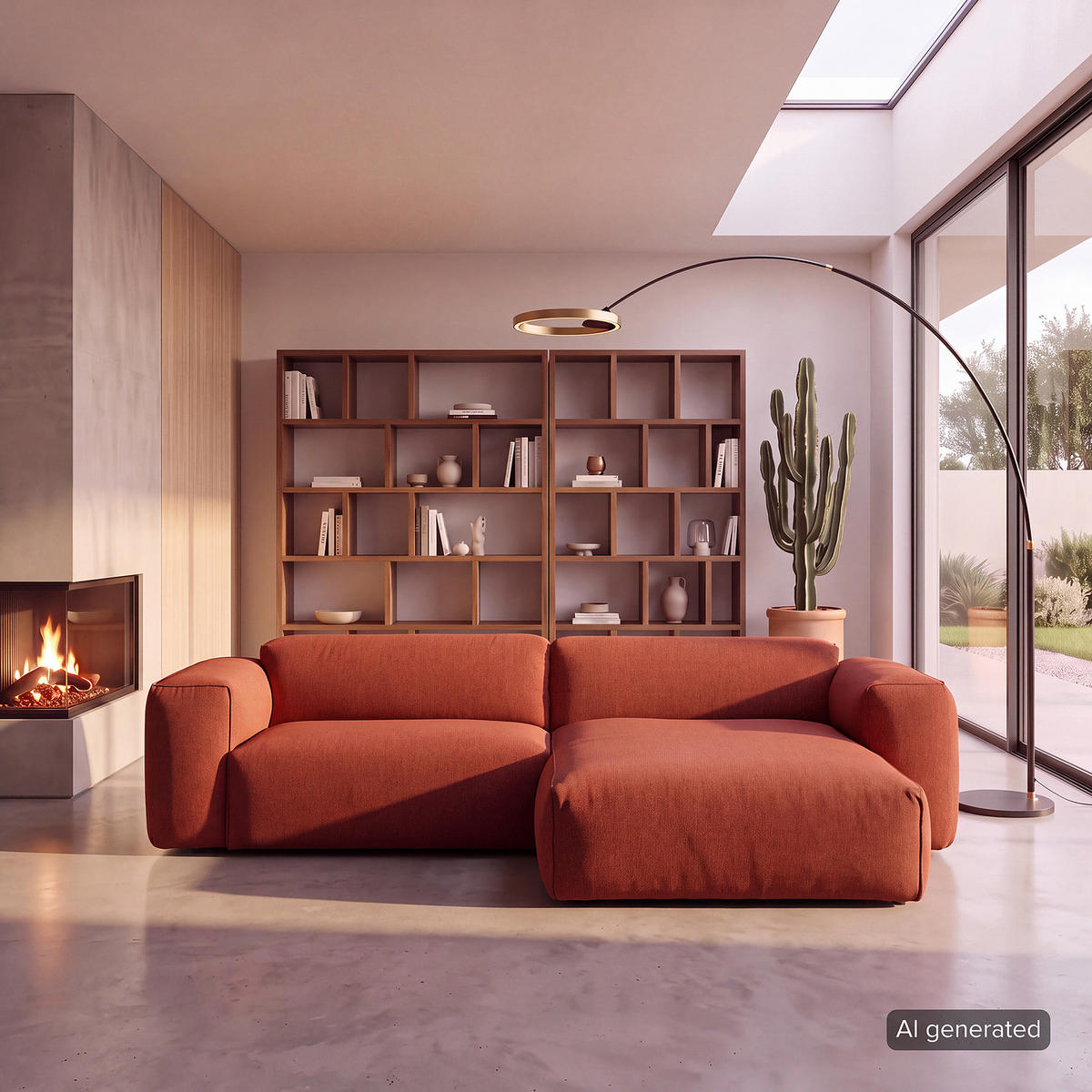 1,5-SITZER ECKSOFA mit Longchair - Rot/Schwarz, Kunststoff/Textil (260/173cm) - home24