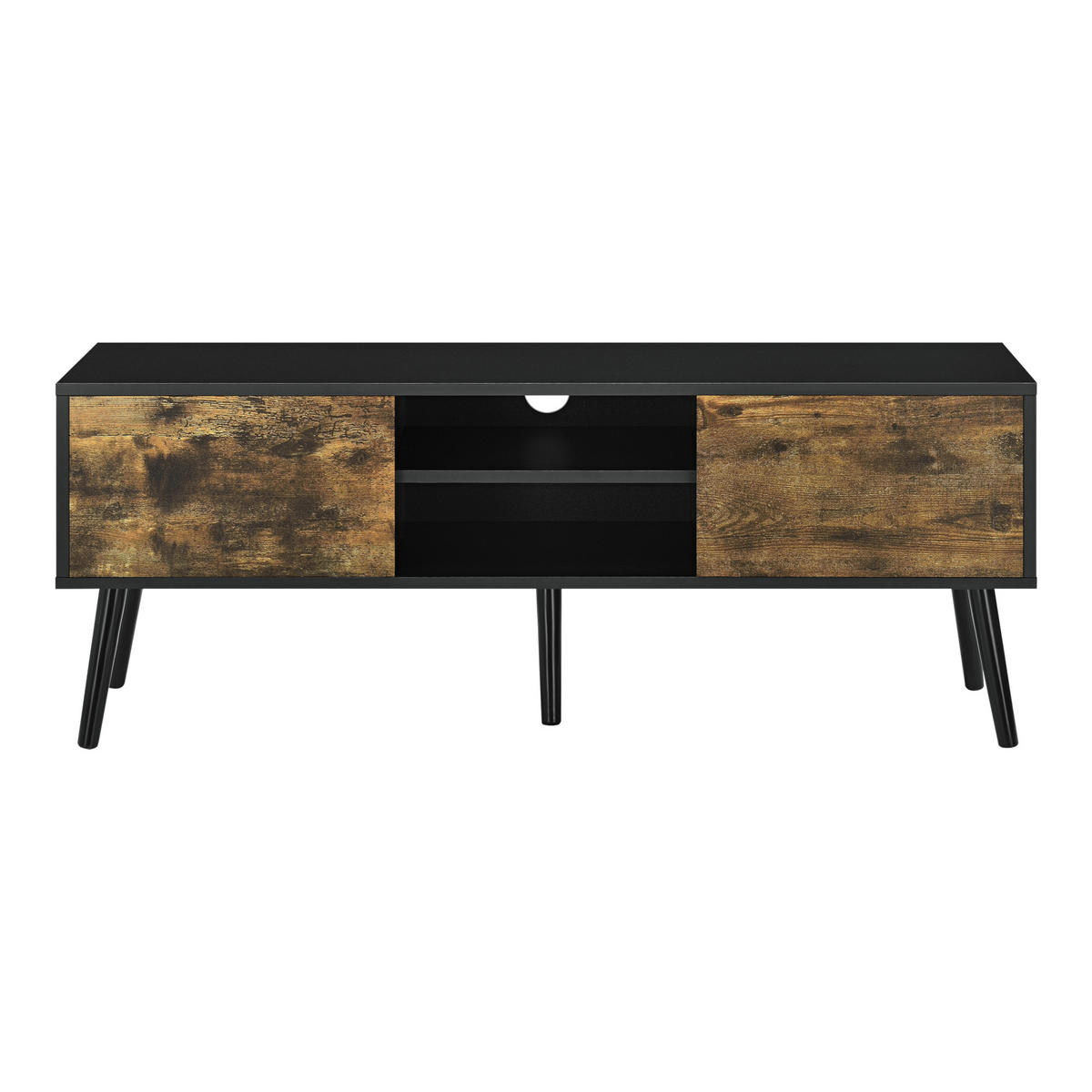 LOWBOARD Eskilstuna - Braun, Holz/Holzwerkstoff (120/46.5/29.5cm) - [en.casa]