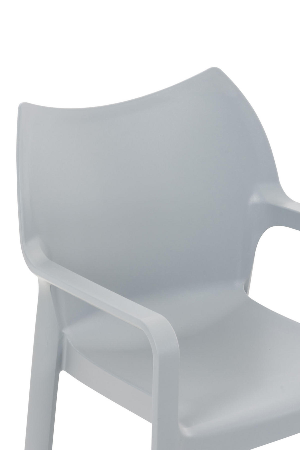 STAPELSTUHL 2er Set Kunststoff hellgrau - Hellgrau, Kunststoff (57/84/53cm) - CLP