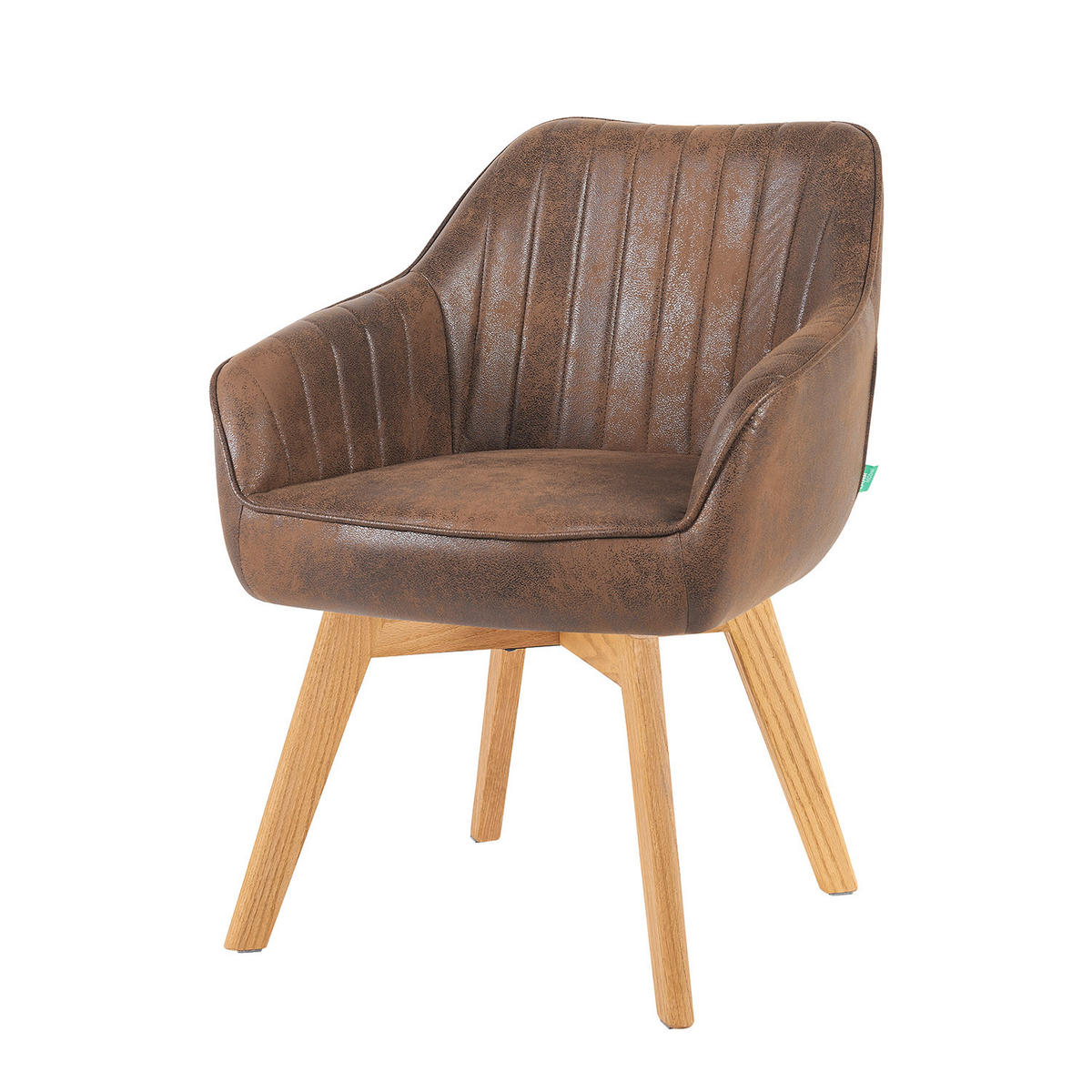 ARMLEHNSTUHL Mika-Jara 2er-Set - Honigeiche/Braun, Eichenholz/Holz (60/82/61cm) - DUBI Möbel